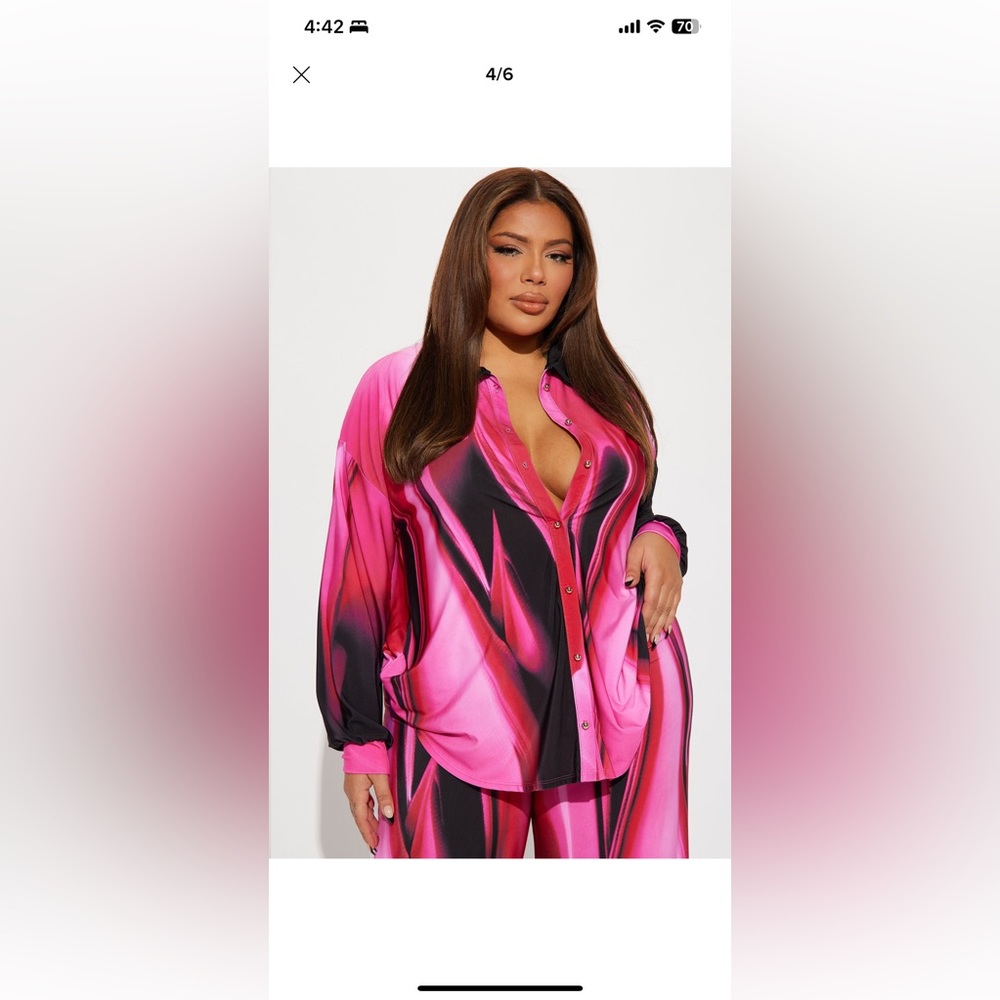 Ombre pink pant set
